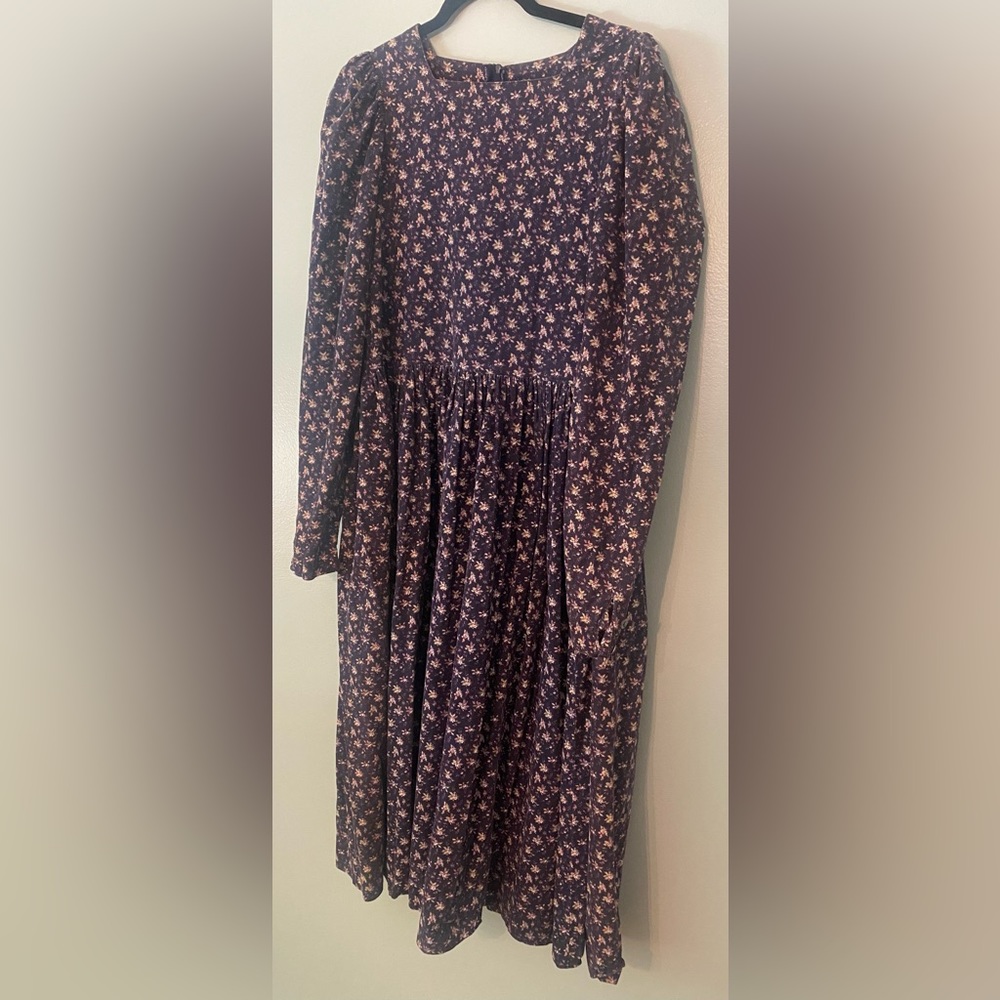 Vintage 1980s Cottagecore Laura Ashley Puff Sleeve Prairie Dress